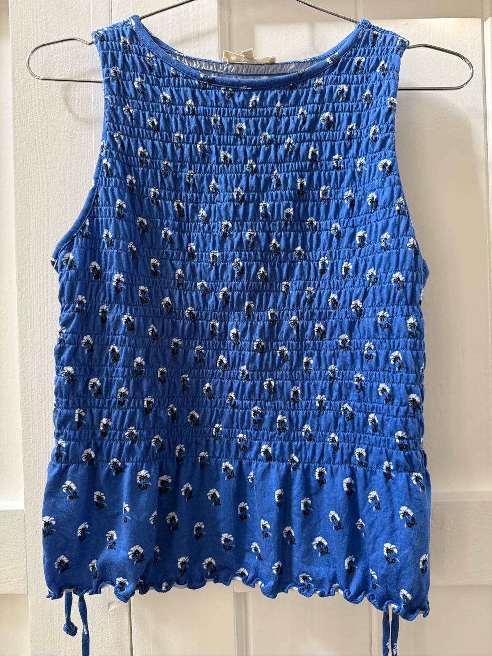 Madewell Blue Smocked Top- Size XS